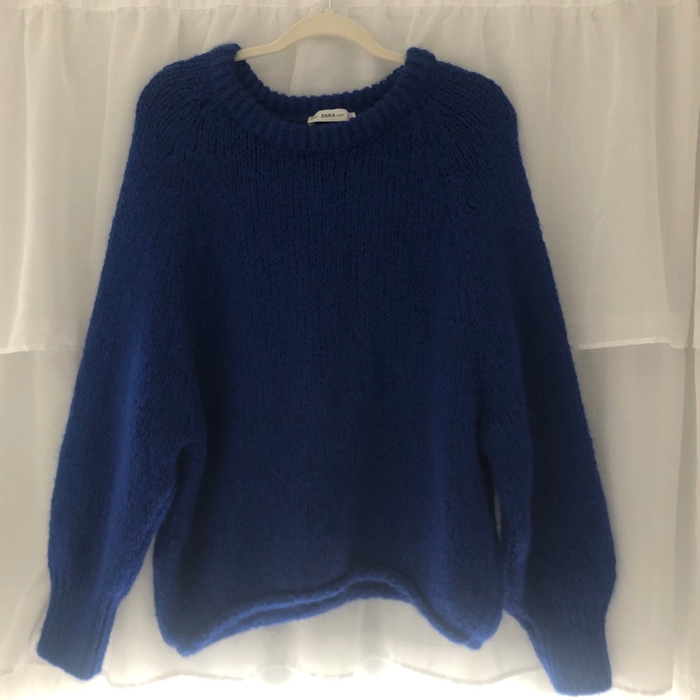 Never Worn Zara Royal Blue Knit Sweater